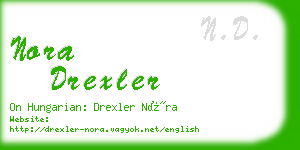 nora drexler business card